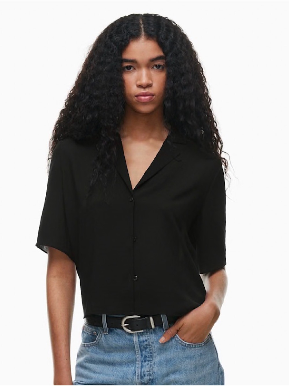 Aritzia Wilfred Besos Shirt Black XS